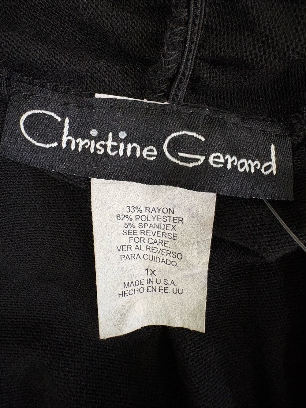 Christine Gerard Black Open Front Cardigan M Lightweight Knit Sweater - Picture 4 of 6